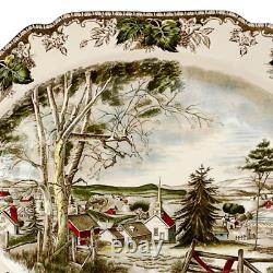 Thanksgiving Turkey Platter Johnson Bros Friendly Village Oval Platter 20 x 16