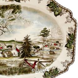 Thanksgiving Turkey Platter Johnson Bros Friendly Village Oval Platter 20 x 16