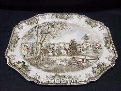 The Friendly Village Johnson Bros Vintage 20 Inch Oval Turkey Serving Platter