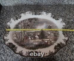 The Friendly Village Johnson Bros Vintage 20 Inch Oval Turkey Serving Platter