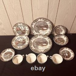 The Friendly Village by Johnson Brothers Vintage Plates, Egg Cups, Bowls