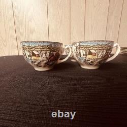 The Friendly Village by Johnson Brothers Vintage Plates, Egg Cups, Bowls