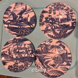 Tiffany & Co Ironstone Menagerie Plates Johnson Brothers England Set of 4