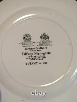 Tiffany & Co Ironstone Menagerie Plates Johnson Brothers England Set of 4
