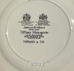 Tiffany & Co Ironstone Menagerie Plates Johnson Brothers England Set of 4