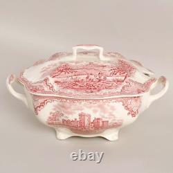 Tureen Old British Castles Pink Transferware Johnson Brothers England