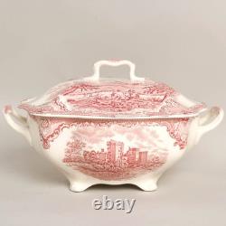 Tureen Old British Castles Pink Transferware Johnson Brothers England