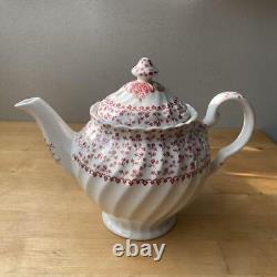 Uk Out Of Print Rose Bouquet Red Teapot Johnson Brothers MINT