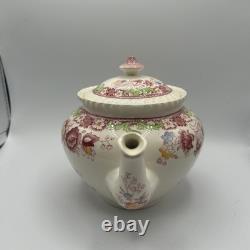 VERY RARE WINCHESTER PINK (ROPE EDGE) TEA POT with LID BY JOHNSON BROS, ENGLAND