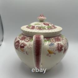 VERY RARE WINCHESTER PINK (ROPE EDGE) TEA POT with LID BY JOHNSON BROS, ENGLAND