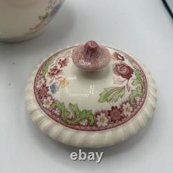 VERY RARE WINCHESTER PINK (ROPE EDGE) TEA POT with LID BY JOHNSON BROS, ENGLAND