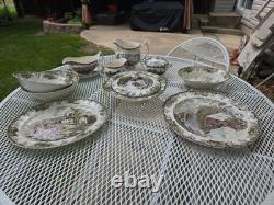 VINTAGE 13 pc. Accessories Lot Johnson Brothers The Friendly Village