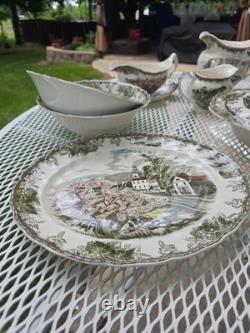 VINTAGE 13 pc. Accessories Lot Johnson Brothers The Friendly Village