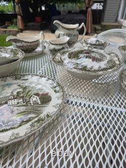 VINTAGE 13 pc. Accessories Lot Johnson Brothers The Friendly Village