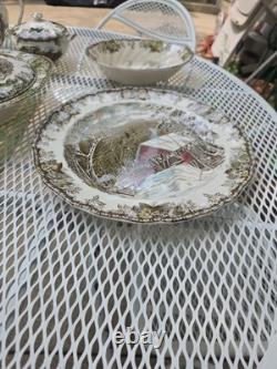 VINTAGE 13 pc. Accessories Lot Johnson Brothers The Friendly Village