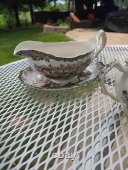 VINTAGE 13 pc. Accessories Lot Johnson Brothers The Friendly Village