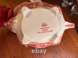 VINTAGE JOHNSON BROS. ENGLAND 1792. Old Britain Castles Pink TRANSFER TEA Pot 4