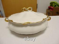 VINTAGE Johnson Bros England Chantilly Gold Edged COVERED SERVING DISH