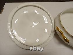 VINTAGE Johnson Bros England Chantilly Gold Edged COVERED SERVING DISH