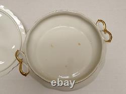 VINTAGE Johnson Bros England Chantilly Gold Edged COVERED SERVING DISH