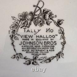 VINTAGE Rare JOHNSON BROTHERS TALLY HO LARGE HOLIDAY PLATTER View Halloo