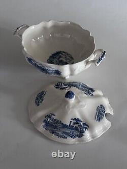 VTG JOHNSON BROS Rare English Gardens Blue & White Soup Tureen