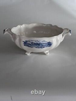 VTG JOHNSON BROS Rare English Gardens Blue & White Soup Tureen