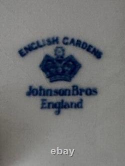 VTG JOHNSON BROS Rare English Gardens Blue & White Soup Tureen