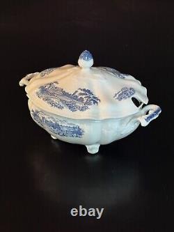 VTG JOHNSON BROS Rare English Gardens Blue & White Soup Tureen