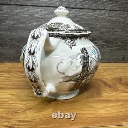 VTG Johnson Bros China The Friendly Village Teapot Sugar Maples England