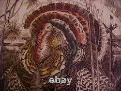 VTG Johnson Bros. HIS MAJESTY Oval Platter Dk Brown Multicolor