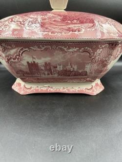 VTG Johnson Brothers England Old Britain Castles Pink Crown Large Lidded Tureen