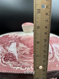 VTG Johnson Brothers England Old Britain Castles Pink Crown Large Lidded Tureen