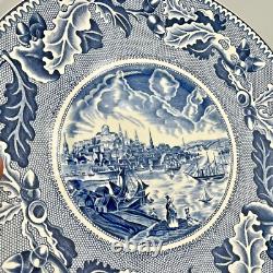 VTG Johnson Brothers HISTORIC AMERICA BLUE Colossal Cup & Saucer GREAT CONDITION