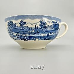 VTG Johnson Brothers HISTORIC AMERICA BLUE Colossal Cup & Saucer GREAT CONDITION