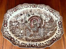 VTG Johnson Brothers His Majesty Large Turkey Platter Transferware England 20L