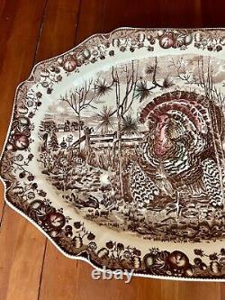 VTG Johnson Brothers His Majesty Large Turkey Platter Transferware England 20L