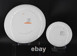 VTG Johnson Brothers Piazza Ironstone Snowhite Set of 11 Dinner & Bread Plates