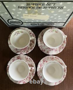 VTG Johnson Brothers Rose Chintz (4) 5 pc place settings NIB