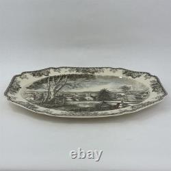 VTG Johnson Brothers The Friendly Village Village Scene Turkey Platter 20