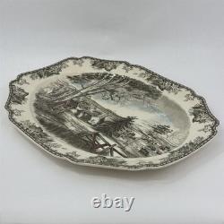 VTG Johnson Brothers The Friendly Village Village Scene Turkey Platter 20