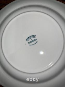 VTG Set of 12 Johnson Brothers Blue Willow Porcelain Square Salad Plates 7 3/4