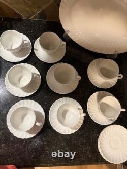 VTG Set of Ironstone Johnson Bros Regency SnowWhite large lot of 20pcs, read