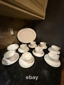 VTG Set of Ironstone Johnson Bros Regency SnowWhite large lot of 20pcs, read