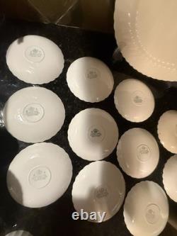 VTG Set of Ironstone Johnson Bros Regency SnowWhite large lot of 20pcs, read