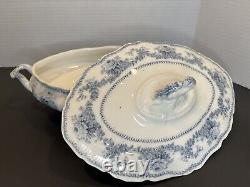 Very Rare Johnson Brothers England Blue Floral Soup or Vegetable Bowl