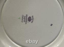 Victorian Johnson Bros. England Lavender chintz M Dinner Plates RARE Find