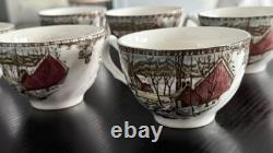 Vintage 1960s Johnson Bros Friendly Village The School House Dishes 37PC