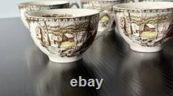 Vintage 1960s Johnson Bros Friendly Village The School House Dishes 37PC