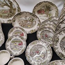 Vintage 1960s Johnson Bros Friendly Village The School House Dishes See Descript